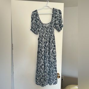 Abercrombie Short-Sleeve Smocked Midi Dress